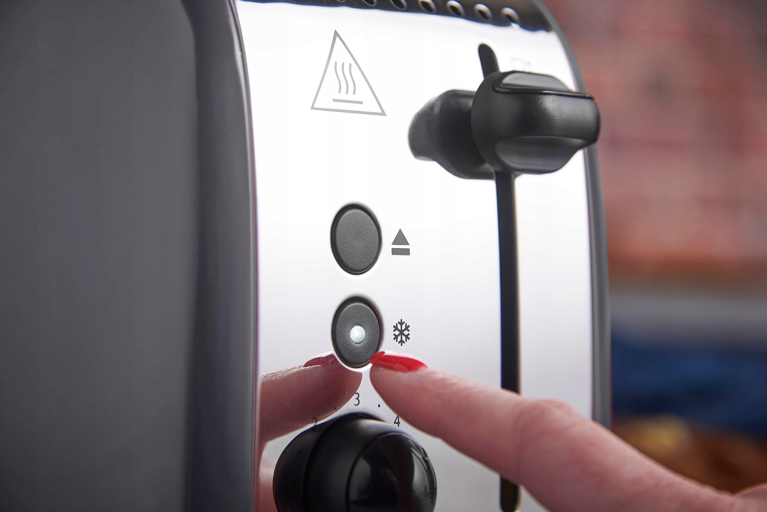 RUSSELL HOBBS Toster 2 Kromki Stal Szara Szerokie Szczeliny 1600W — miniatura 3