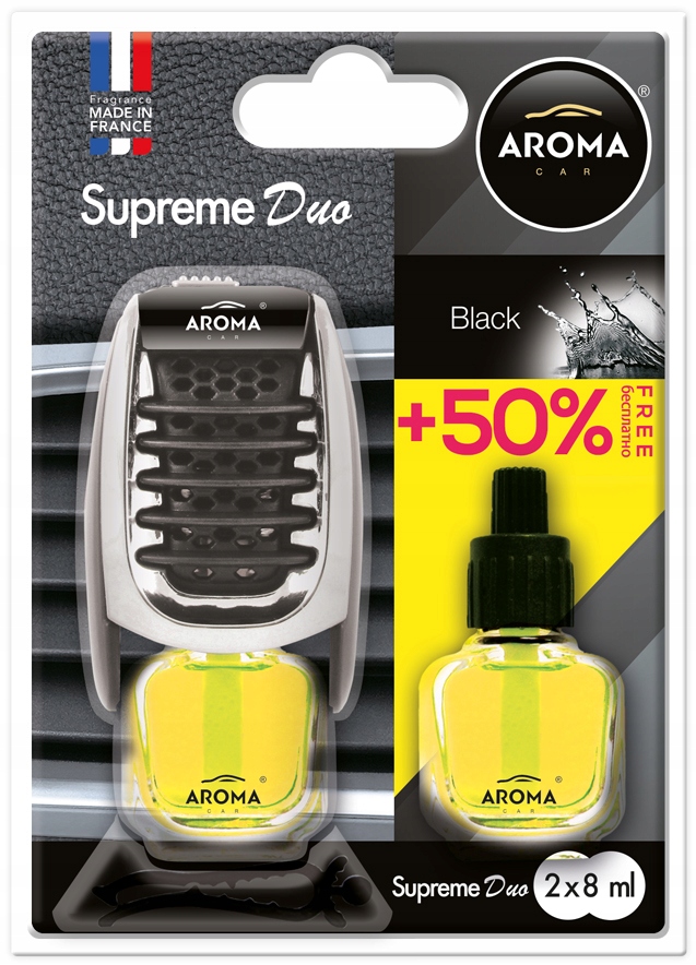 

Aroma Supreme Duo Black Odświeżacz samochodowy