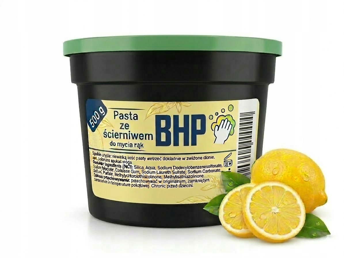 Pasta Bhp do Mycia Rąk Mydlano Piaskowa 500 g Cytrynowa