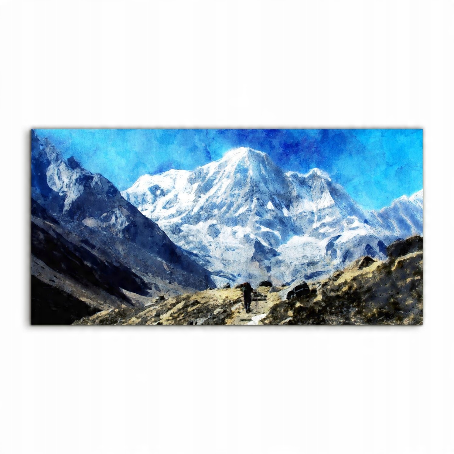 

Obraz akryl 100x50 z grafiką Góry Krajobraz Nepal