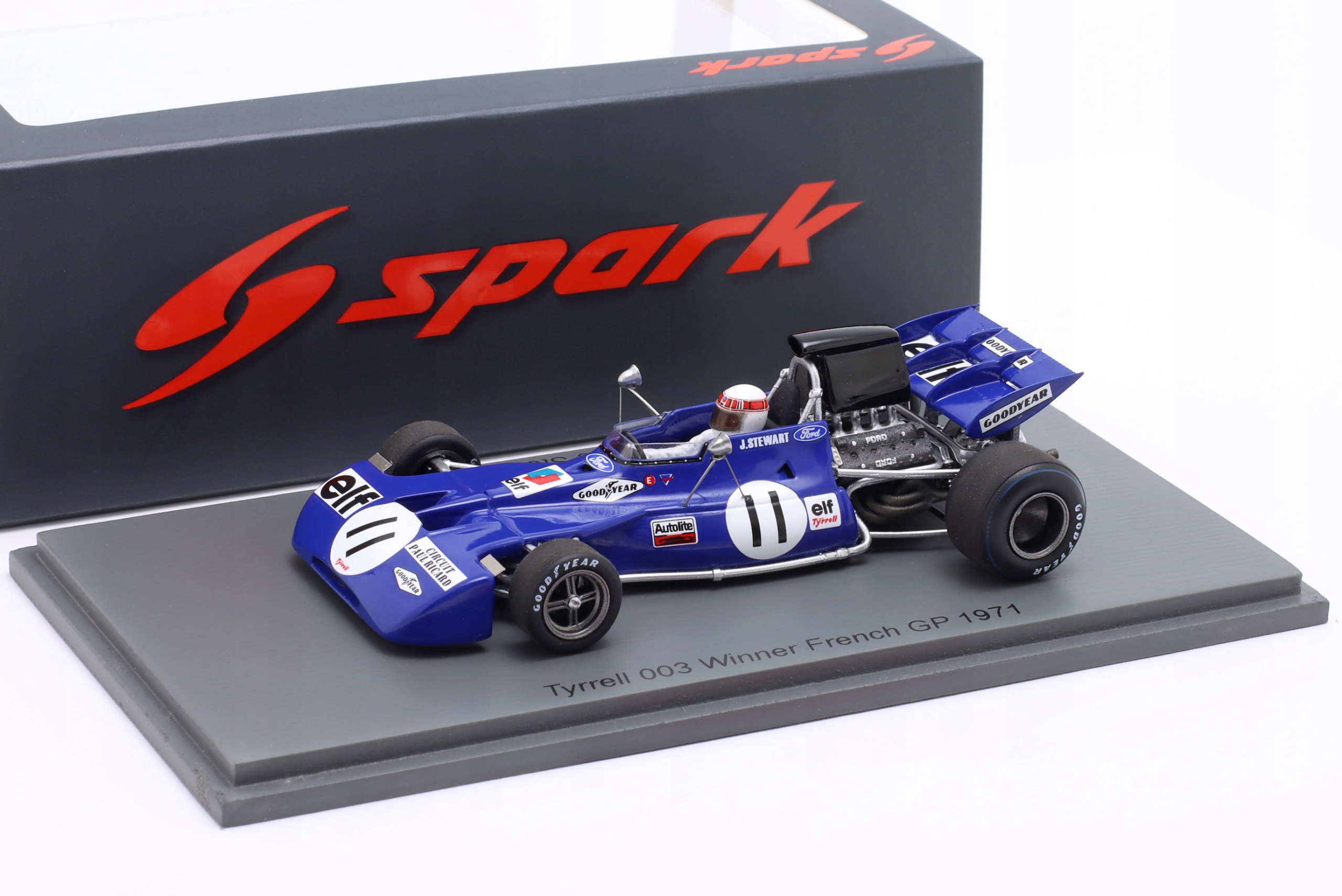 Spark Tyrrell 003 #11 J.Stewart Vítěz Gp Francie 1971 1:43