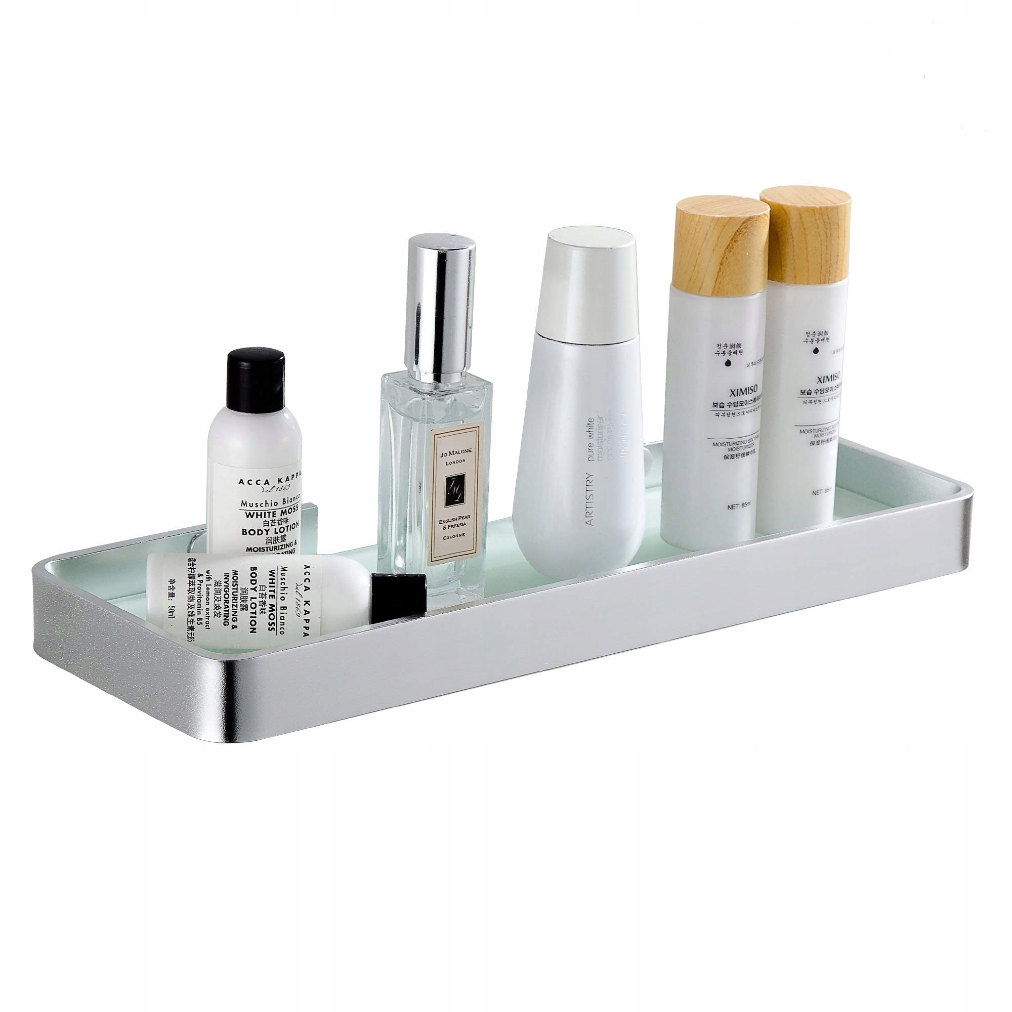 Hoomtaook Półka z Hartowanego Szkła Aluminium na K