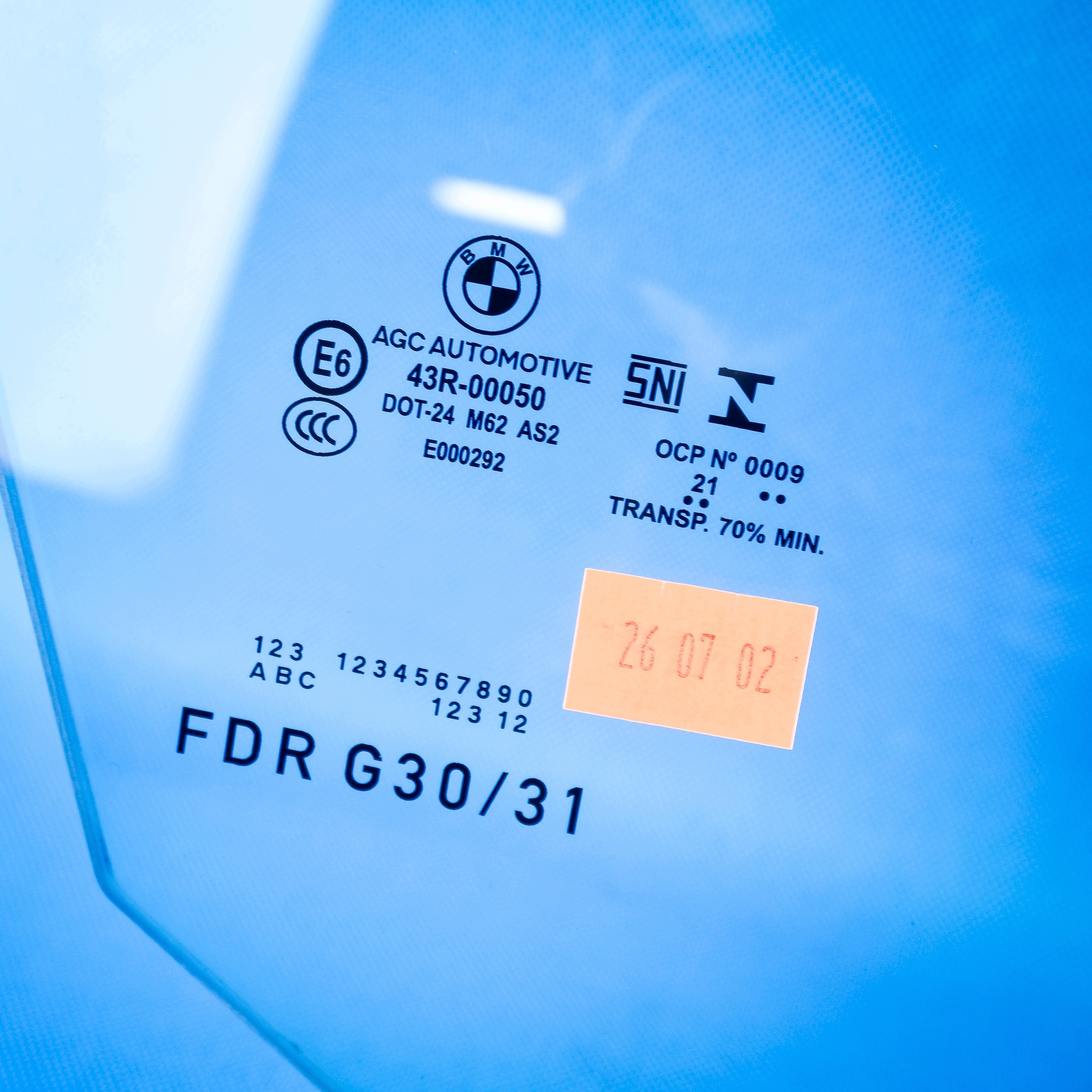 okno dvere predok pravý BMW 5 G30 51337339456 7339456 2021r. originál