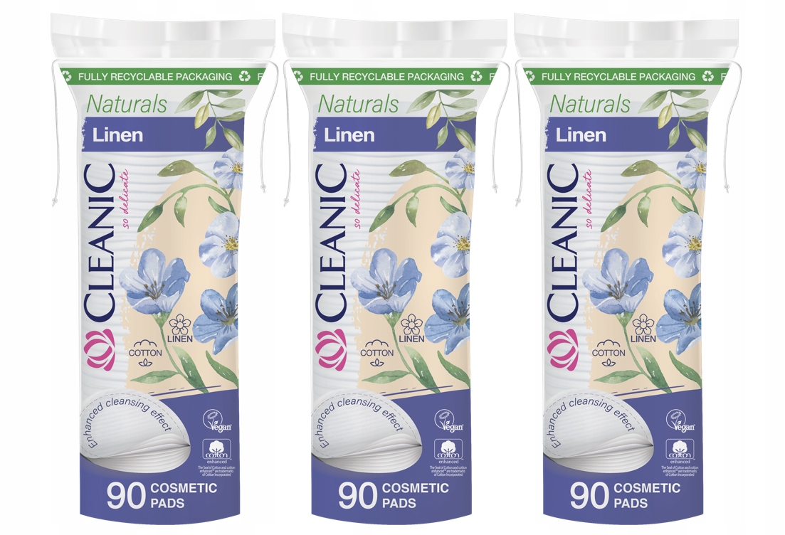 

3x Płatki higieniczne Cleanic Naturals Linen 90