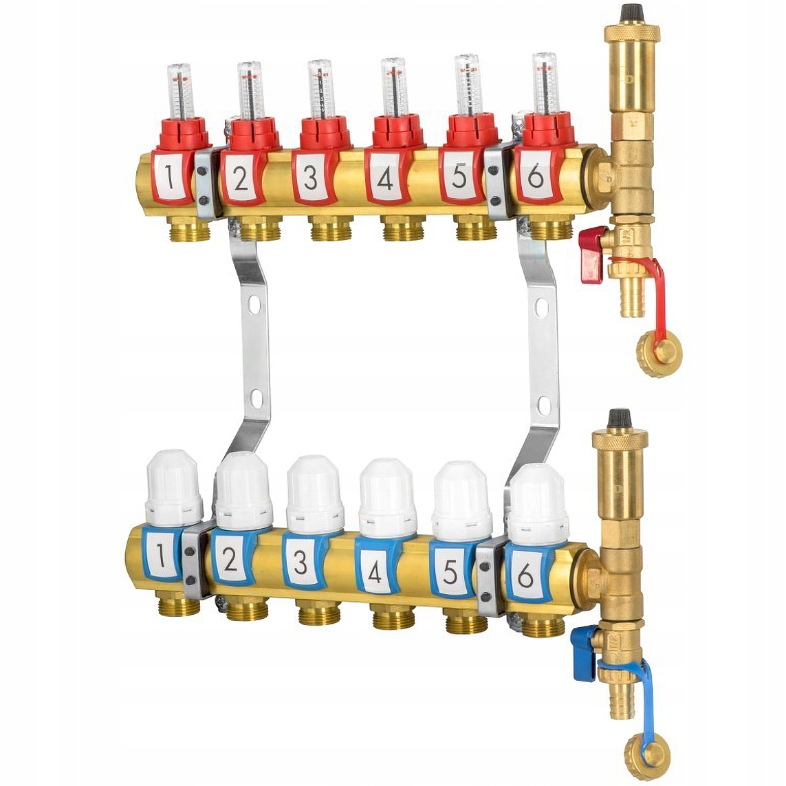 Kompletní Rozdělovač Pro Podlahové Vytápění S 3 Mosaznými Sekcemi