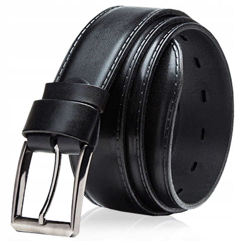 

Pasek skórzany męski czarny szeroki pas Betlewski