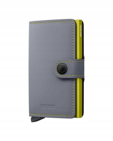 Secrid Miniwallet Matte Grey & Lime Rfid peněženka Dárkové balení