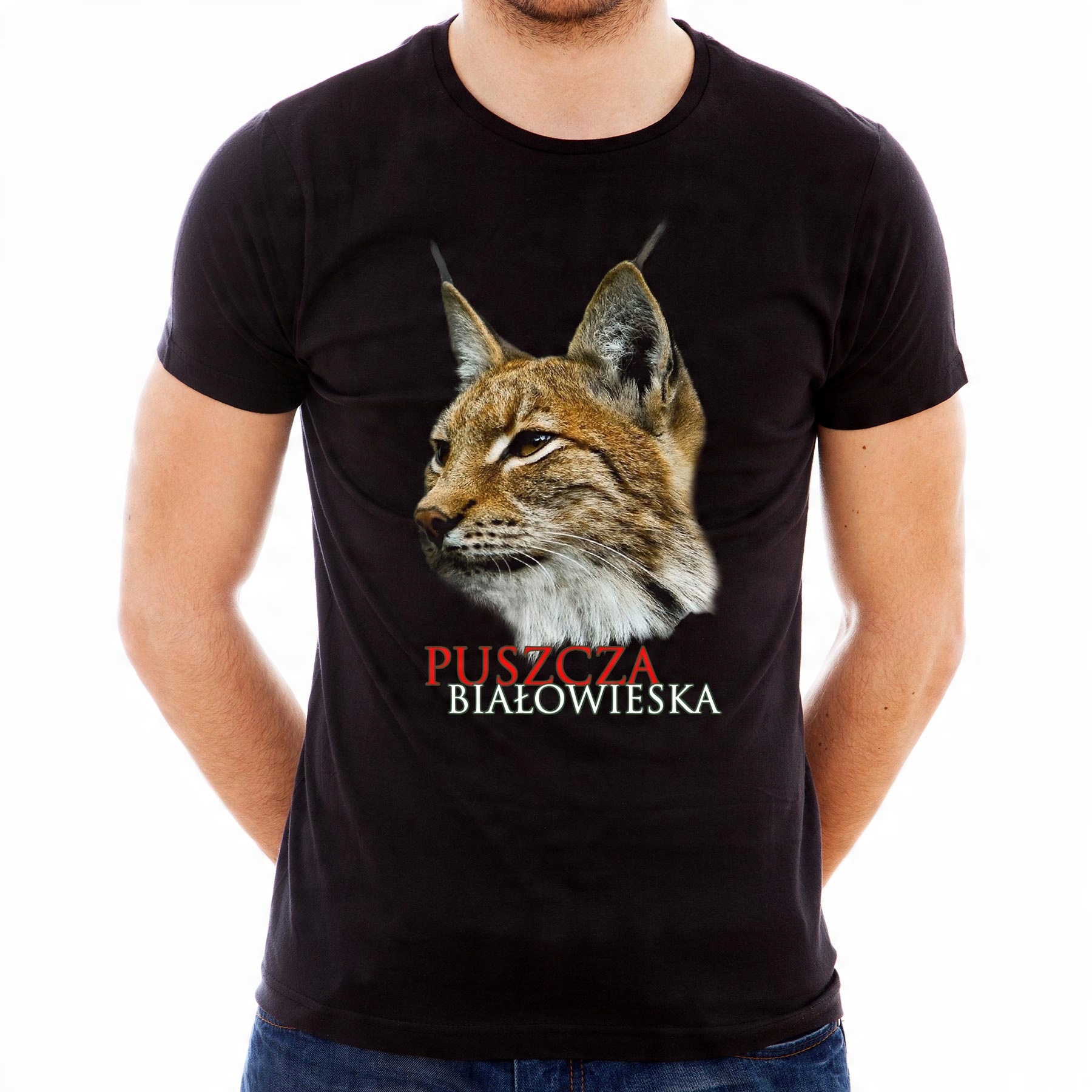 

Koszulka Białowieża Ryś (M):: XL,: czarny