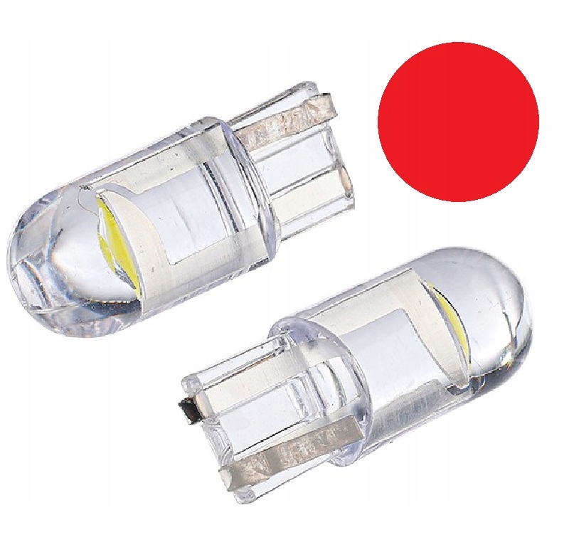 

2x W5W W3W T10 360' Led Cob WR5W __red __czerwona