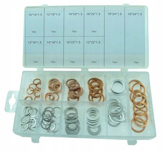 

Podkładki Miedziane Zestaw Uszczelki Aluminiowe