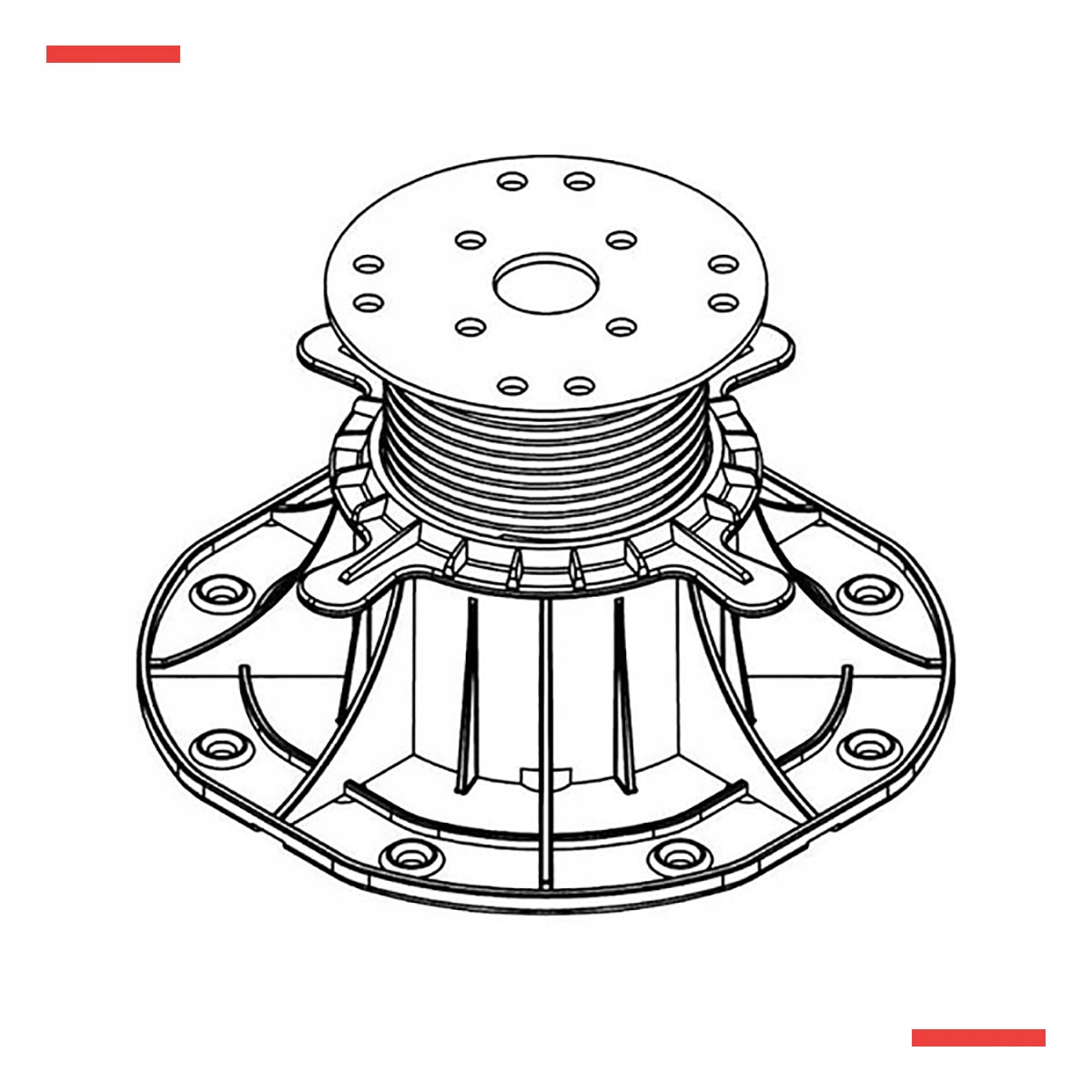 Wspornik tarasowy regulowany 70-120 mm pod legary Długość 0.18 m