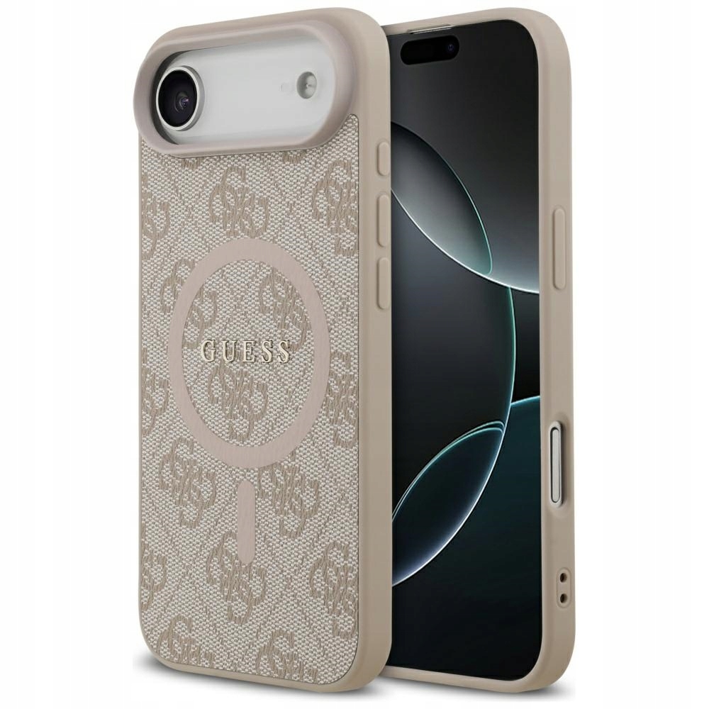 Pouzdro Guess 4G Ring Classic Logo MagSafe pro iPhone Air růžové