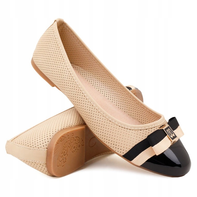 

Baleriny damskie ażurowe buty balerinki wygodne