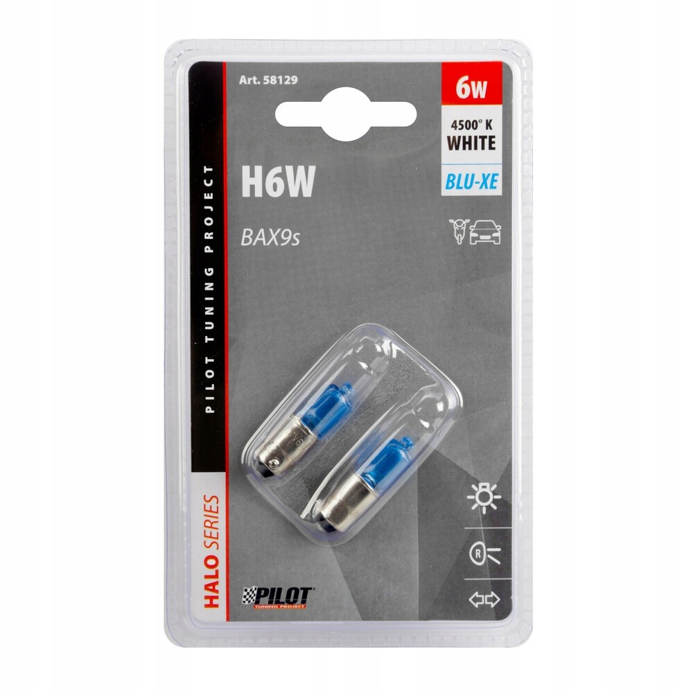 

Żarówki H6W 12V 6W BAX9s Blue Xenon 4500K