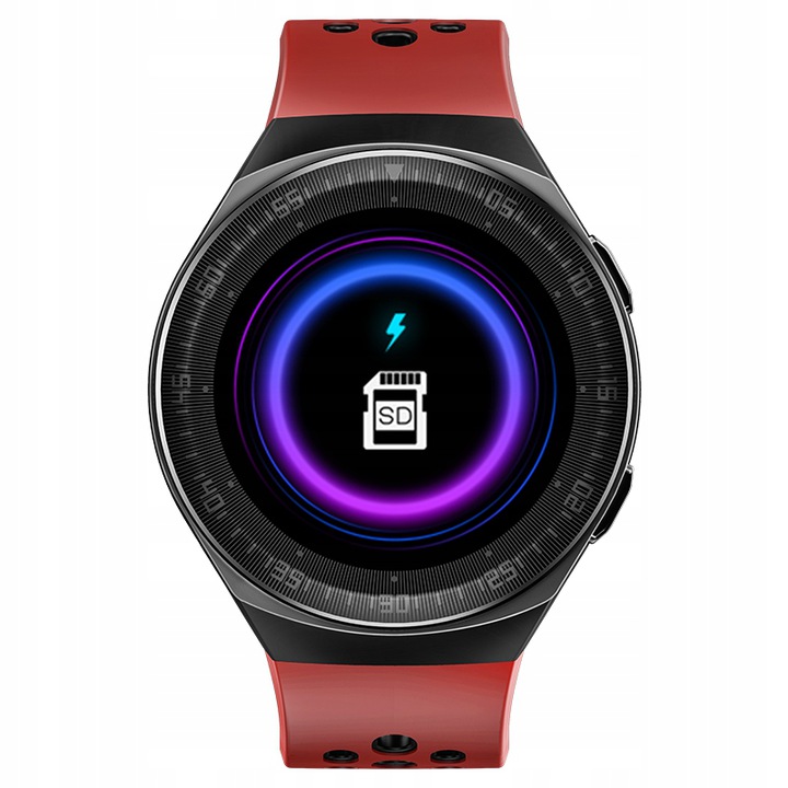 ZEGAREK SMARTWATCH Męski MT3 BLACK RED + PREZENT Kolor czerwony