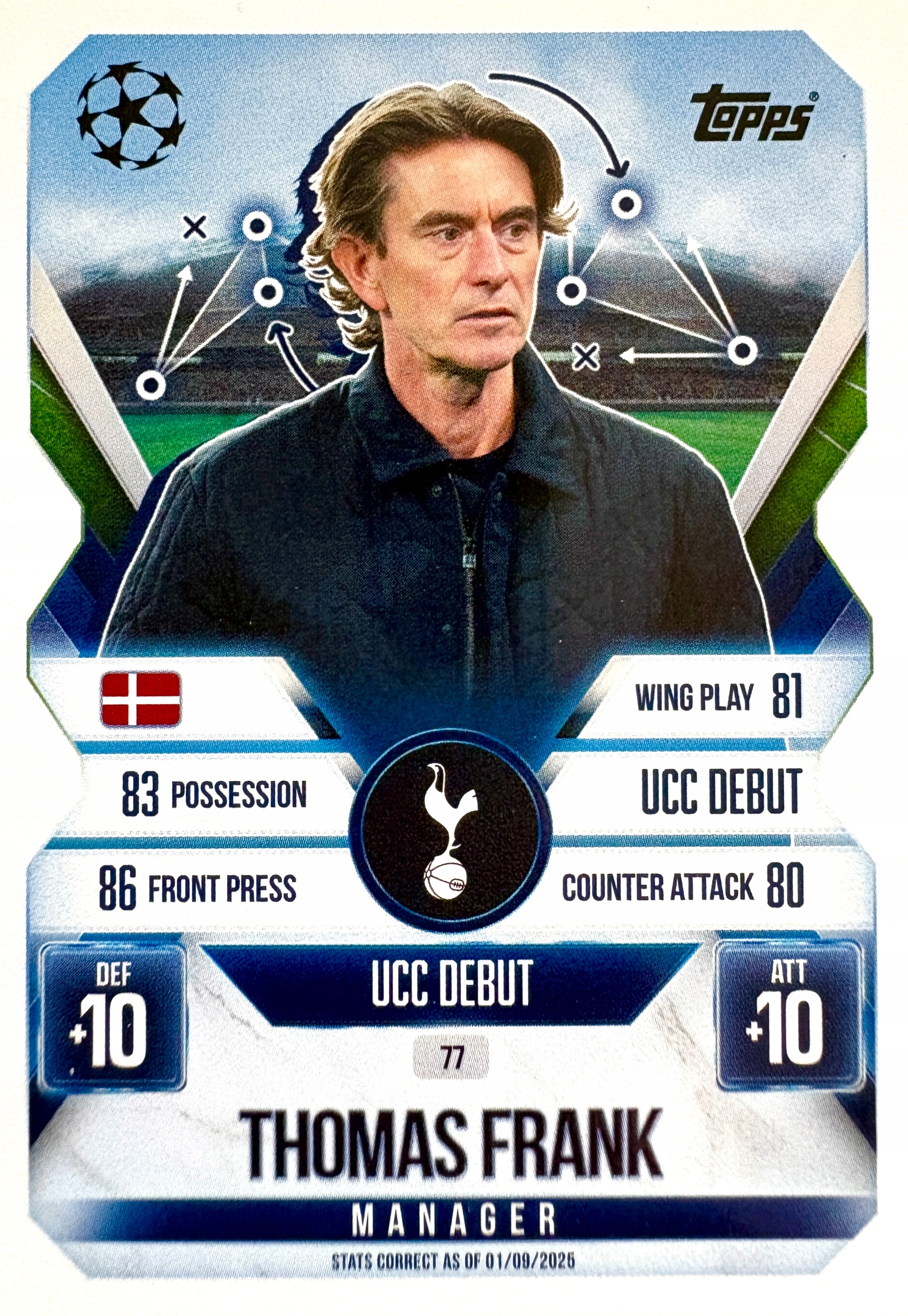 Topps Match Attax Extra 2025/26 2026 Manager 77 Thomas Frank Tottenham