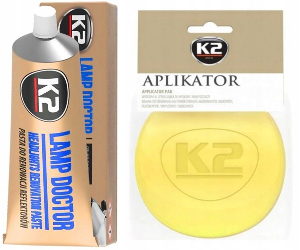 K2 LAMP DOCTOR PASTA DO RENOWACJI CZYSZCZCENIA LAMP REFLEKTORÓW + APLIKATOR