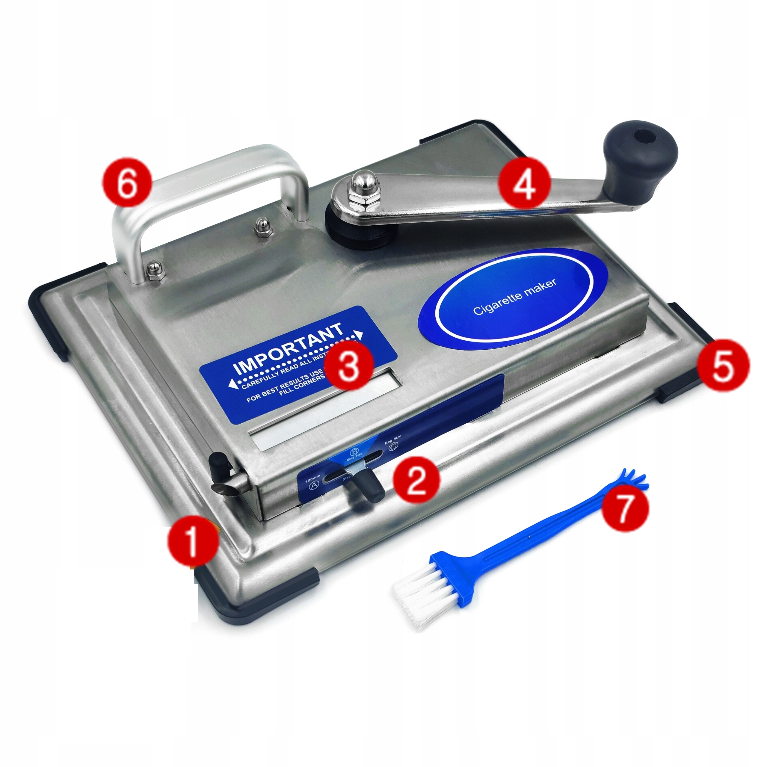 NABIJARKA TŁOKOWA MASZYNKA DO TYTONIU PAPIEROSÓW z Uchwytem Model TŁOKOWA NABIJARKA DO PAPIEROSÓW GILZ 8 MM