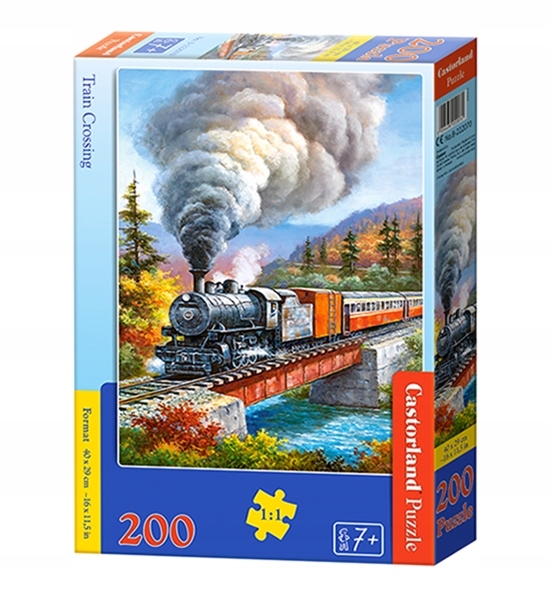 PUZZLE UKŁADANKA POCIĄG MOST RZEKA 200 CASTOR 7+ EAN (GTIN) 5904438222070