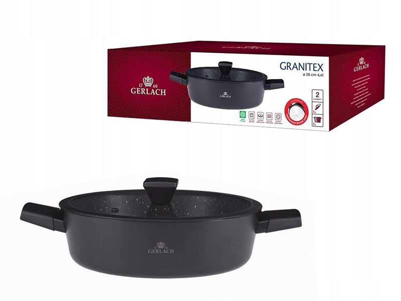 

Gerlach Granitex Garnek 4,4 l 28 CM Indukcja