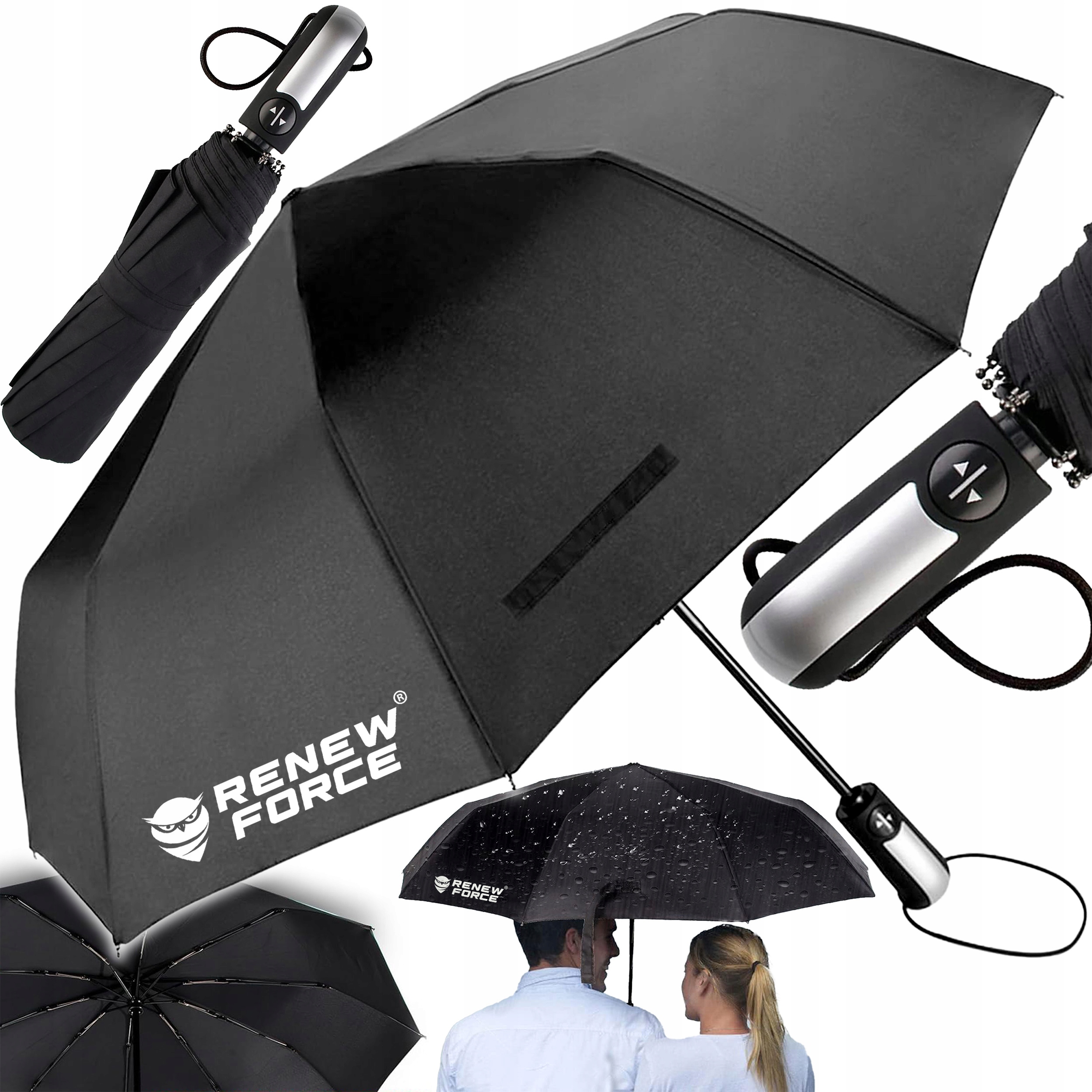 ЗОНТ МУЖСКОЙ ЖЕНСКИЙ ЗОНТ СКЛАДНОЙ ТОРГОВЫЙ АВТОМАТ XL СИЛЬНЫЙ ЧЕХОЛ