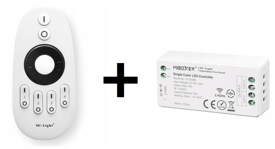 Zestaw Sterownik Pilot do taśm Led Mono 4 strefy