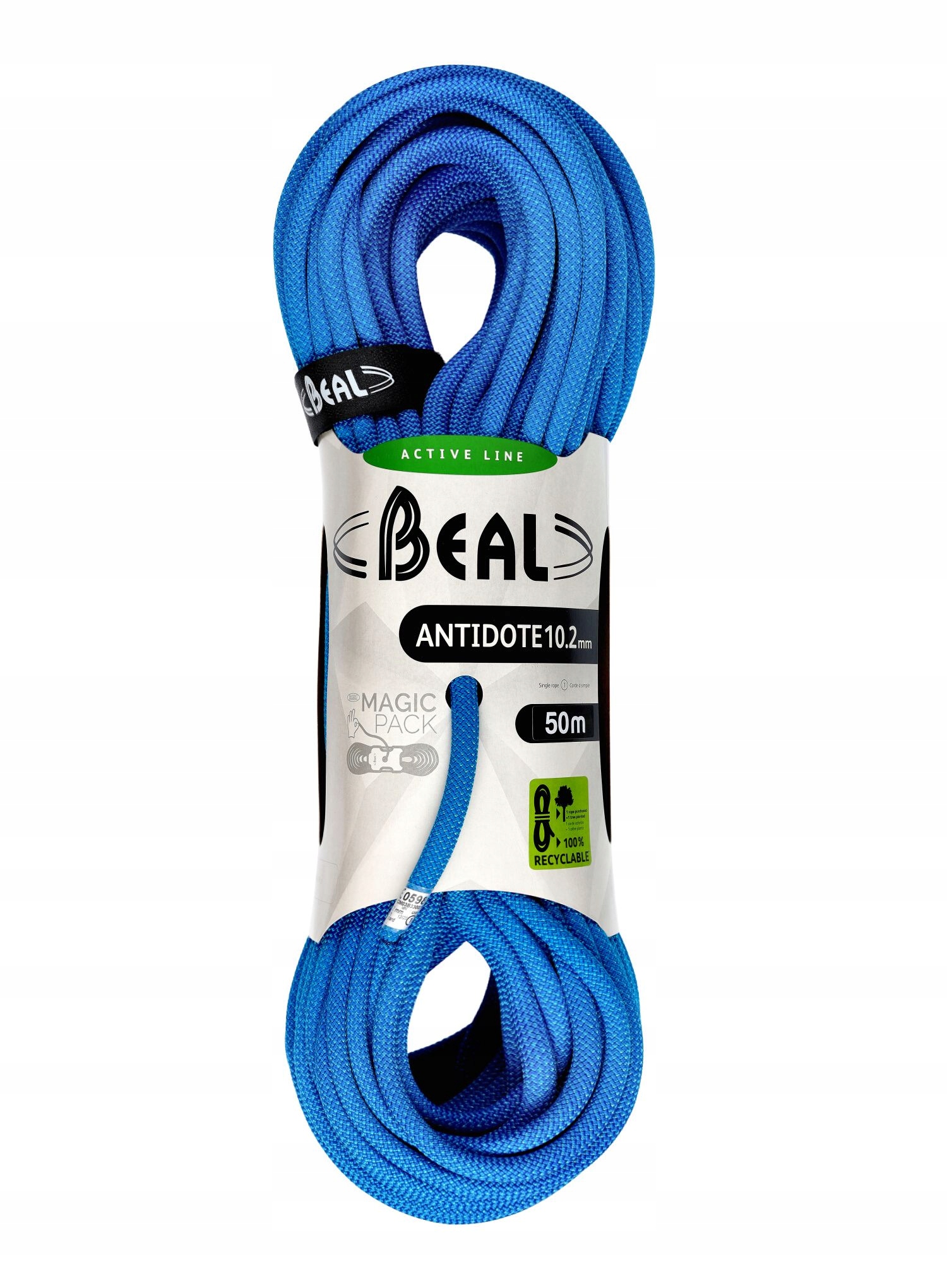 Lezecké lano Beal Antidote 10,2 mm 50 m pevná modrá barva