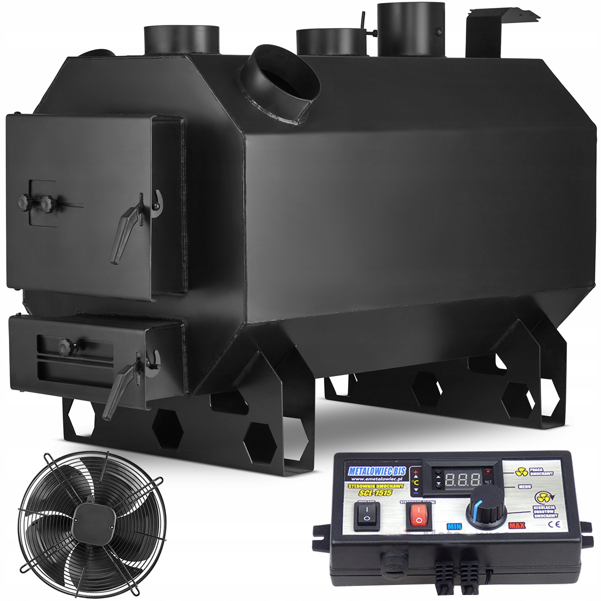 Piec stalowy Octagon 92 x 65 x 135 cm