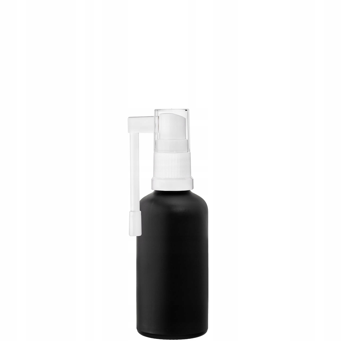 Butelka Szklana 50ML Czarna Z Atomizerem Do Gardła Spray