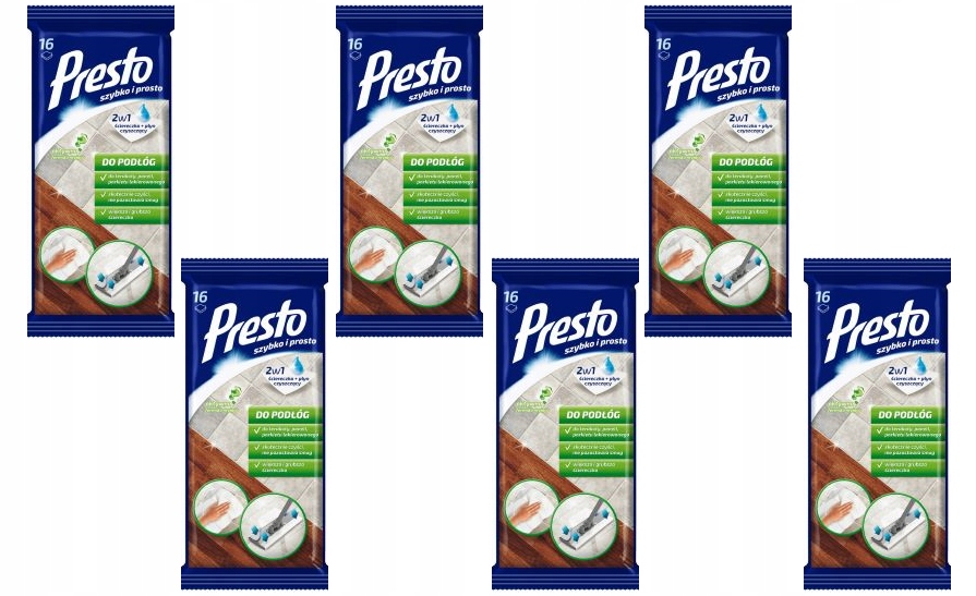 

Presto ściereczki nawilżane do Podłóg 16szt x 6