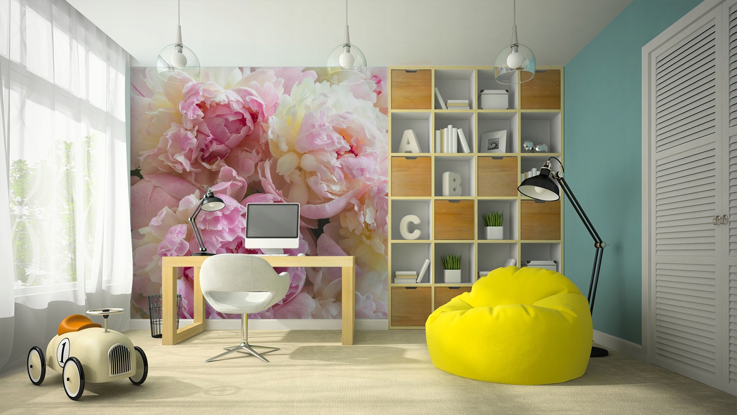 Fototapeta PEONIE PIWONIE KWIATY P03 196x260 Szerokość produktu 196 cm