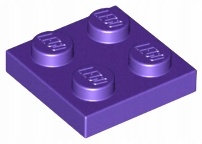 

Lego 3022 Płytka 2x2 c. fioletowy 6047422 1szt N