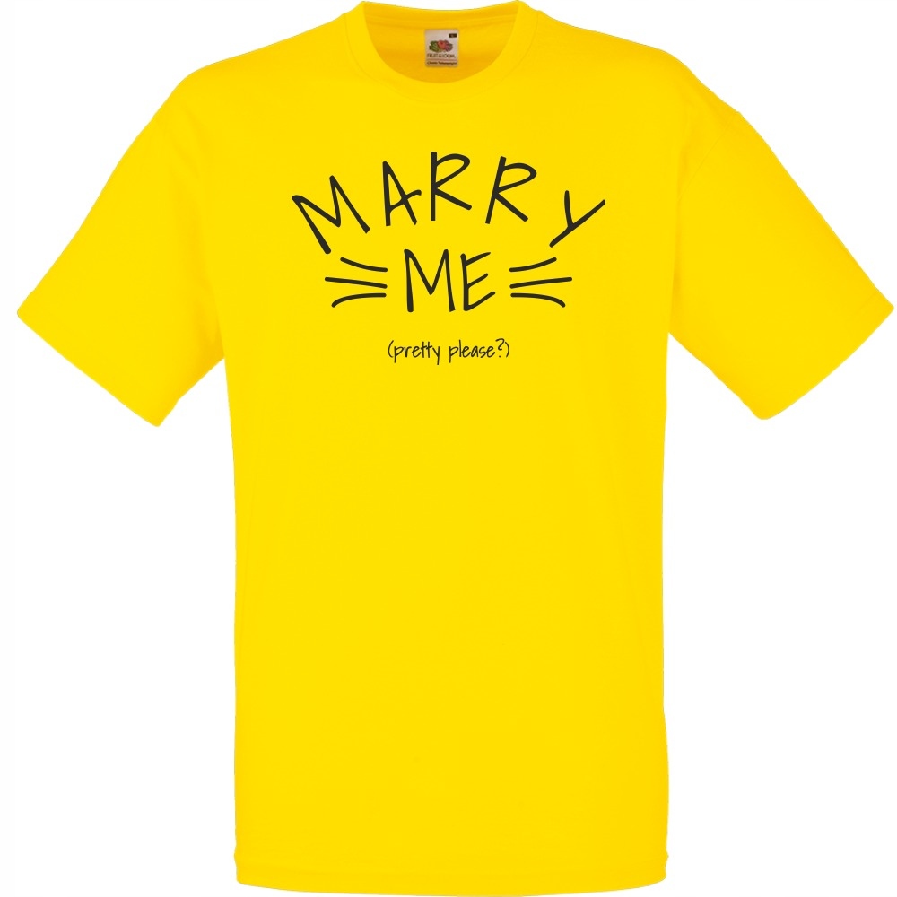 

Koszulka zabawna marry me XL żółta jaskrawa