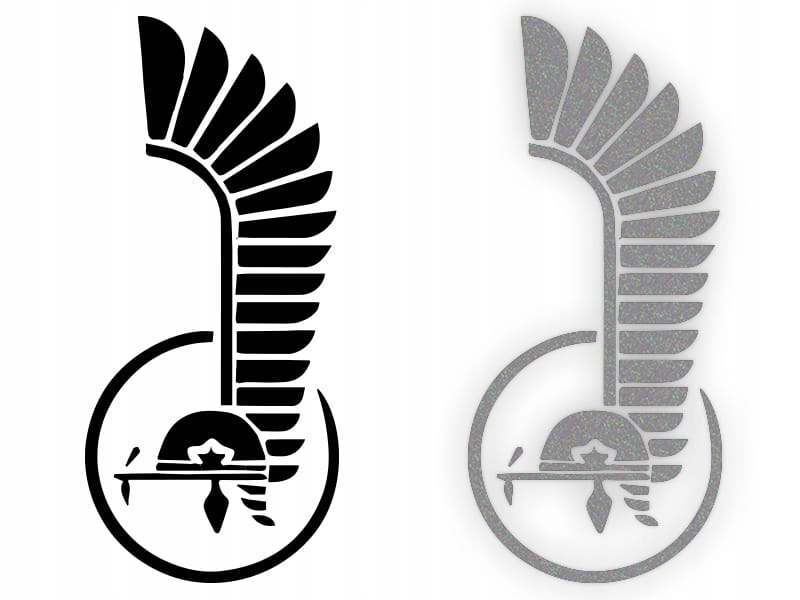 Naklejka HUSARIA na samochód na auto - ODBLASKOWA