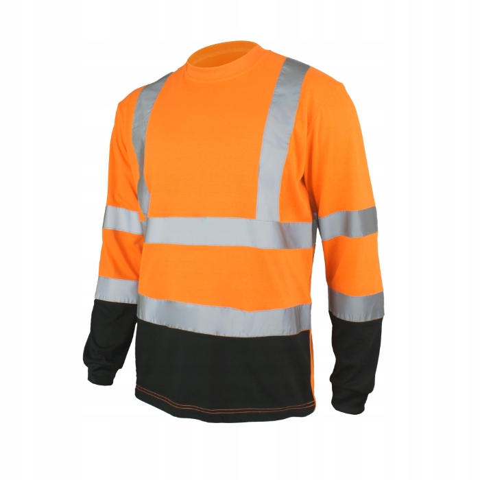 Koszulka robocza T-shirt z DŁUGIM RĘKAWEM ODBLASKOWA OSTRZEGAWCZA BHP r.3XL Marka ART.MAS