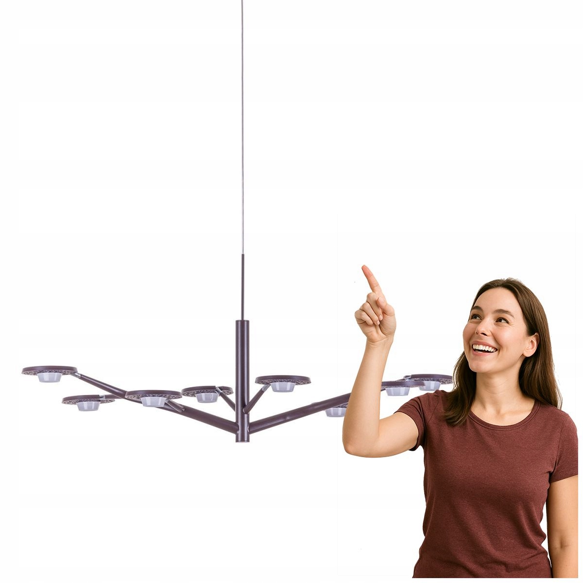 Závěsná lampa Kresyda AD16014-9 Dark Coffee Italux