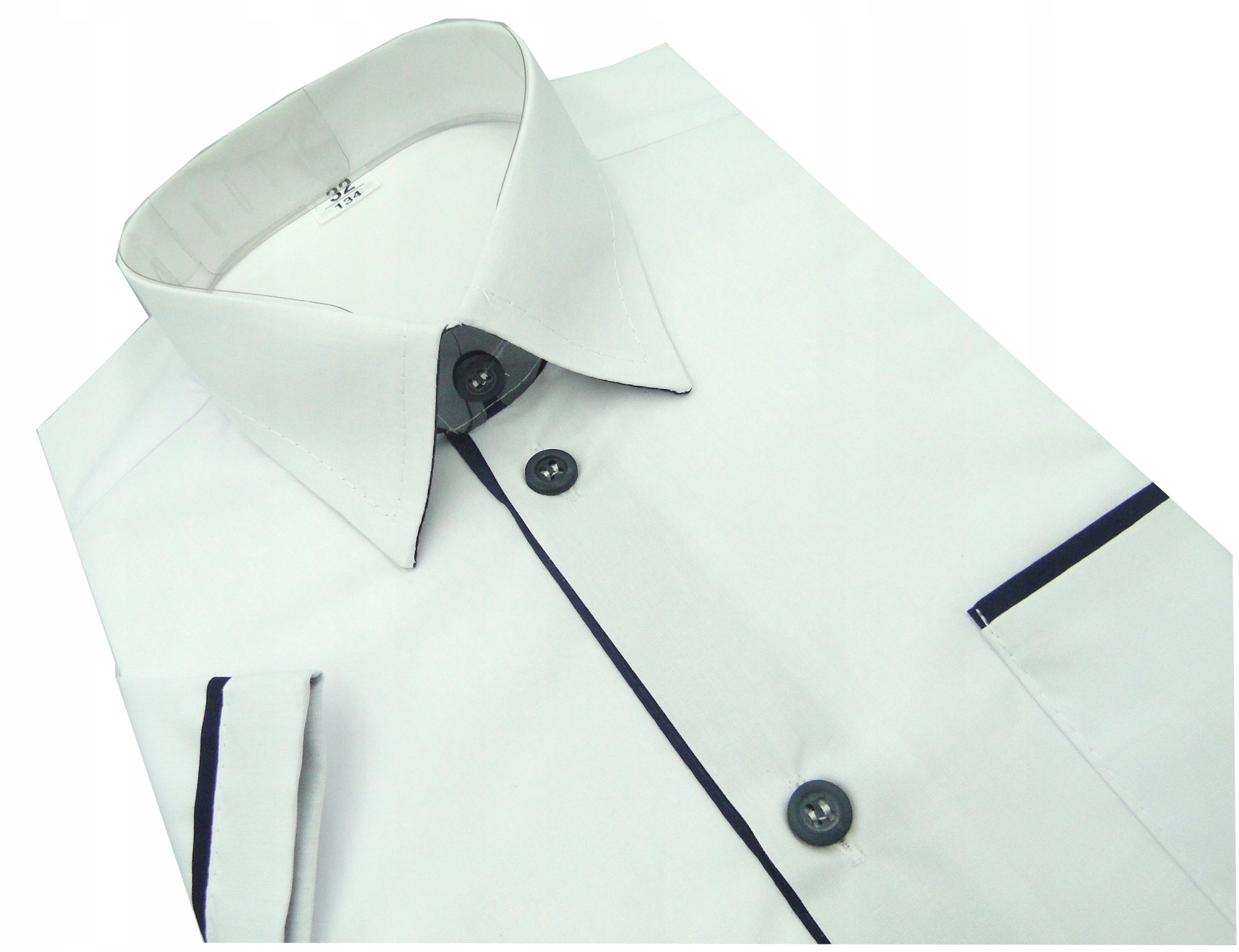 Koszula chłopięca biała krótki rękaw polska 36 164 Rękaw krótki rękaw