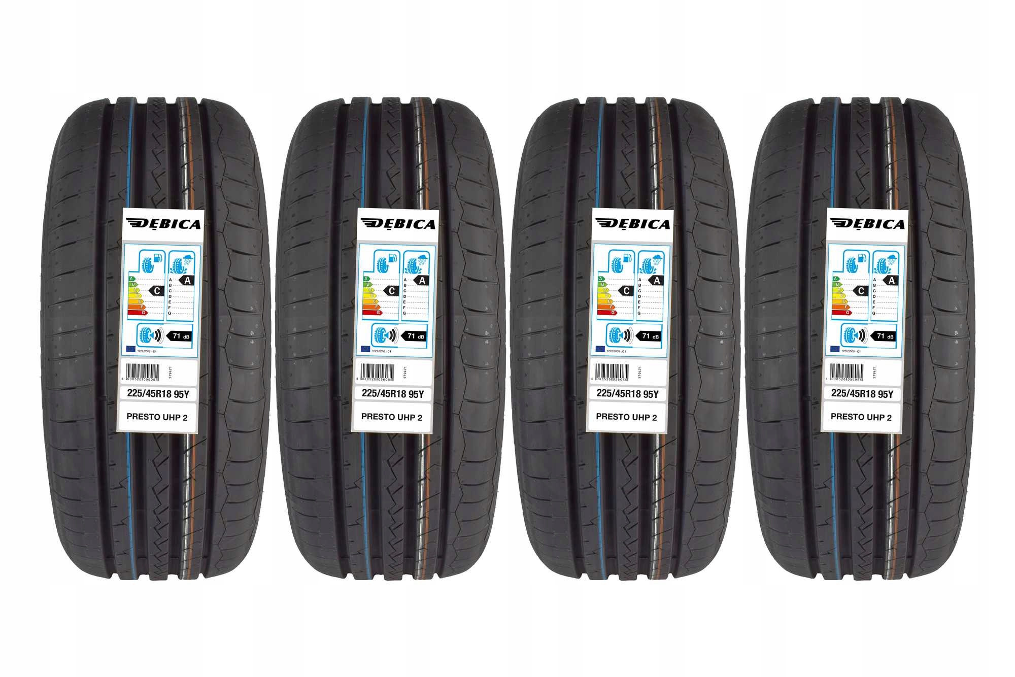 

4 Nowe opony letnie 225/45R18 Dębica Presto UHP2