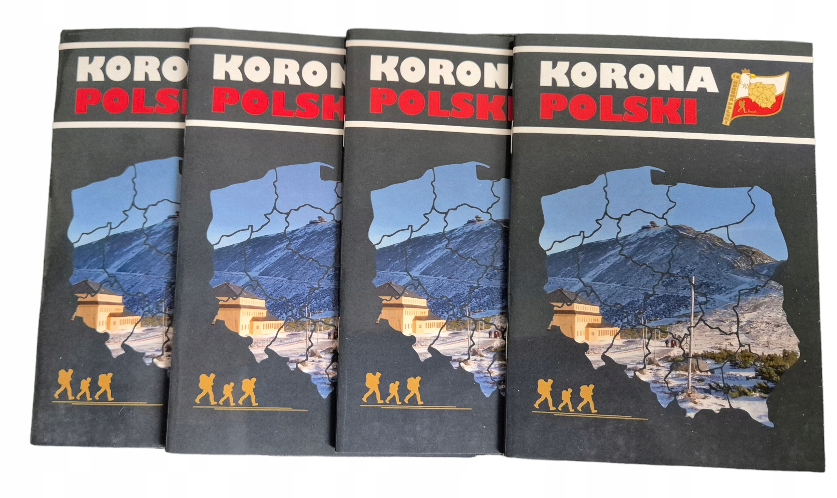 Sada 4 Kusů Knížka Na Razítka Odznaky Koruna Polský Jako dárek