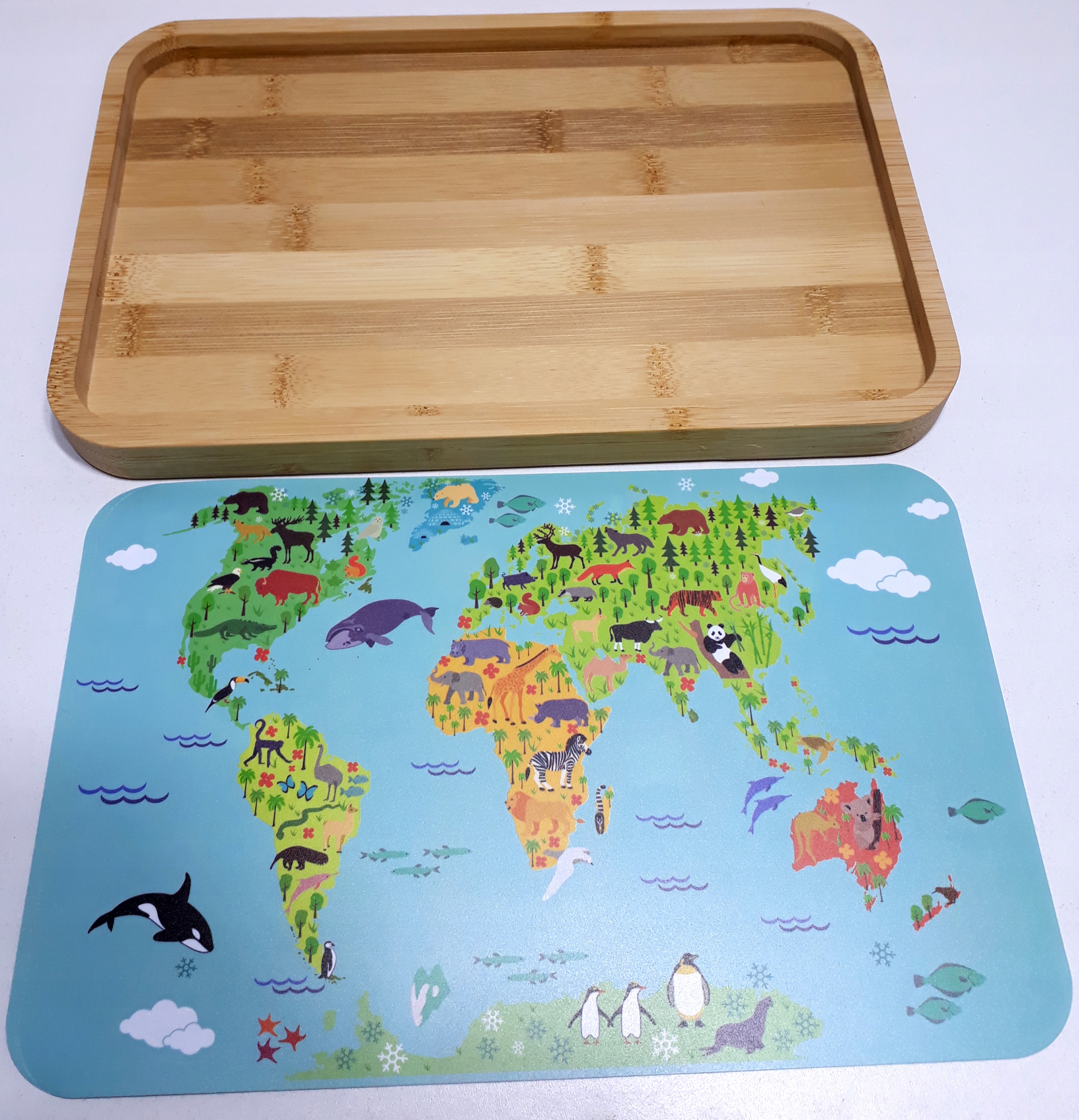 Taca bambusowa z dwustronną wkładką Z1054 Marka KMT Style