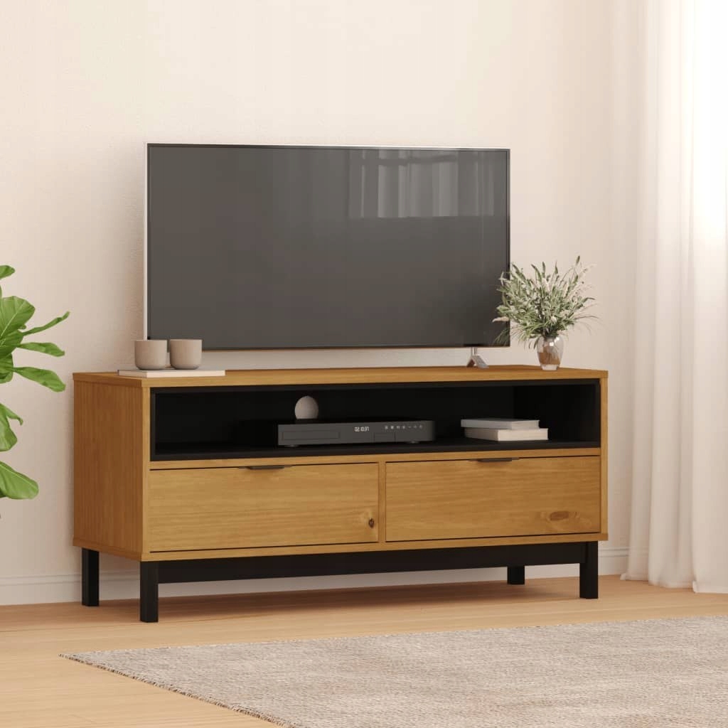Skříňka pod Tv Flam, 110 x 40 x 50 cm, masivní borovicové dřevo