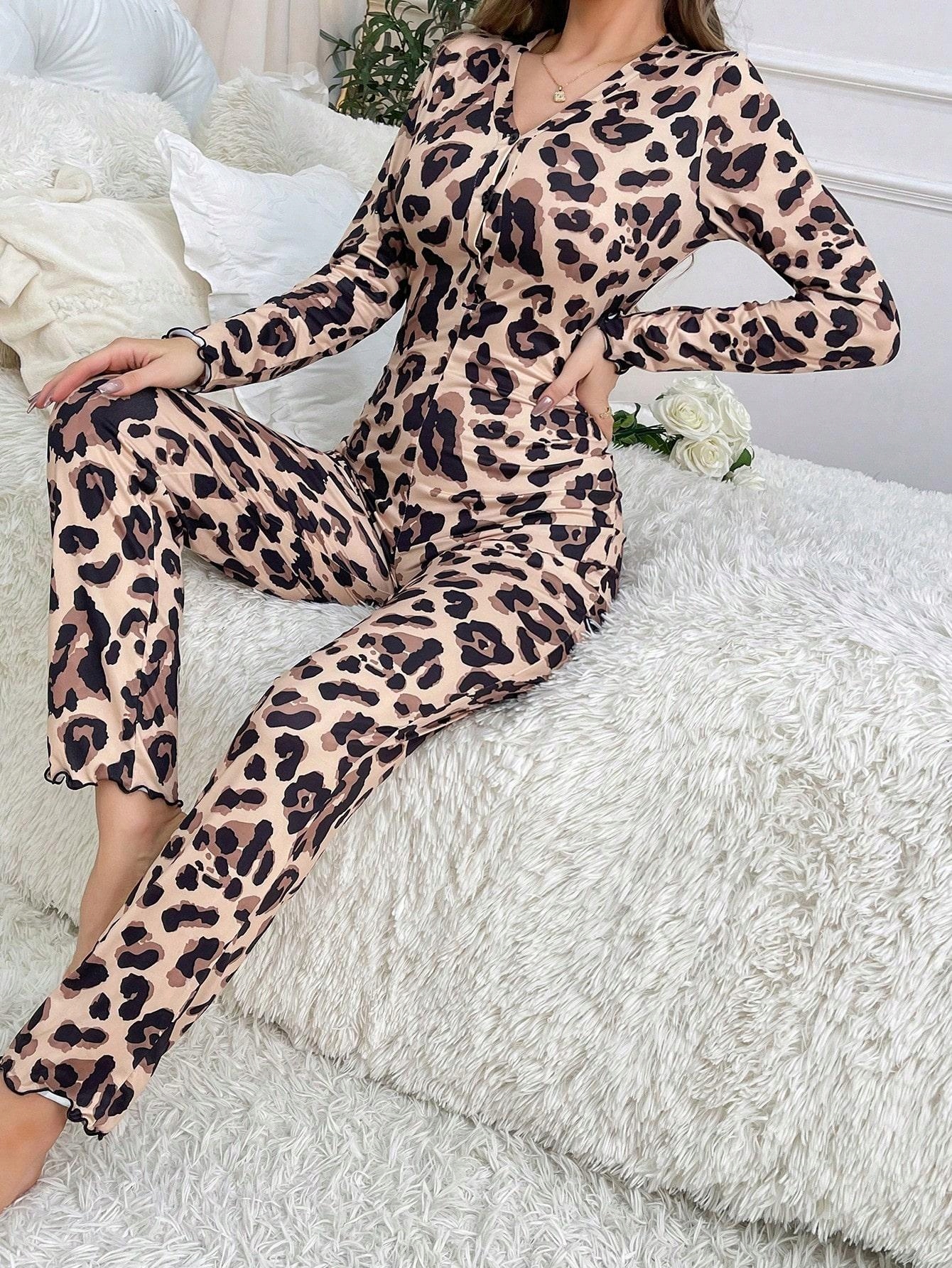SHEIN PIŻAMA KOMBINEZON ONESIE GUZIKI ANIMAL PRINT UFJ S06__XXL