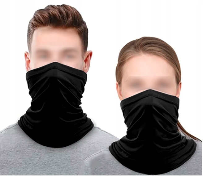 Wielofunkcyjny Komin 2szt Czarny kolor Unisex Damski Męski