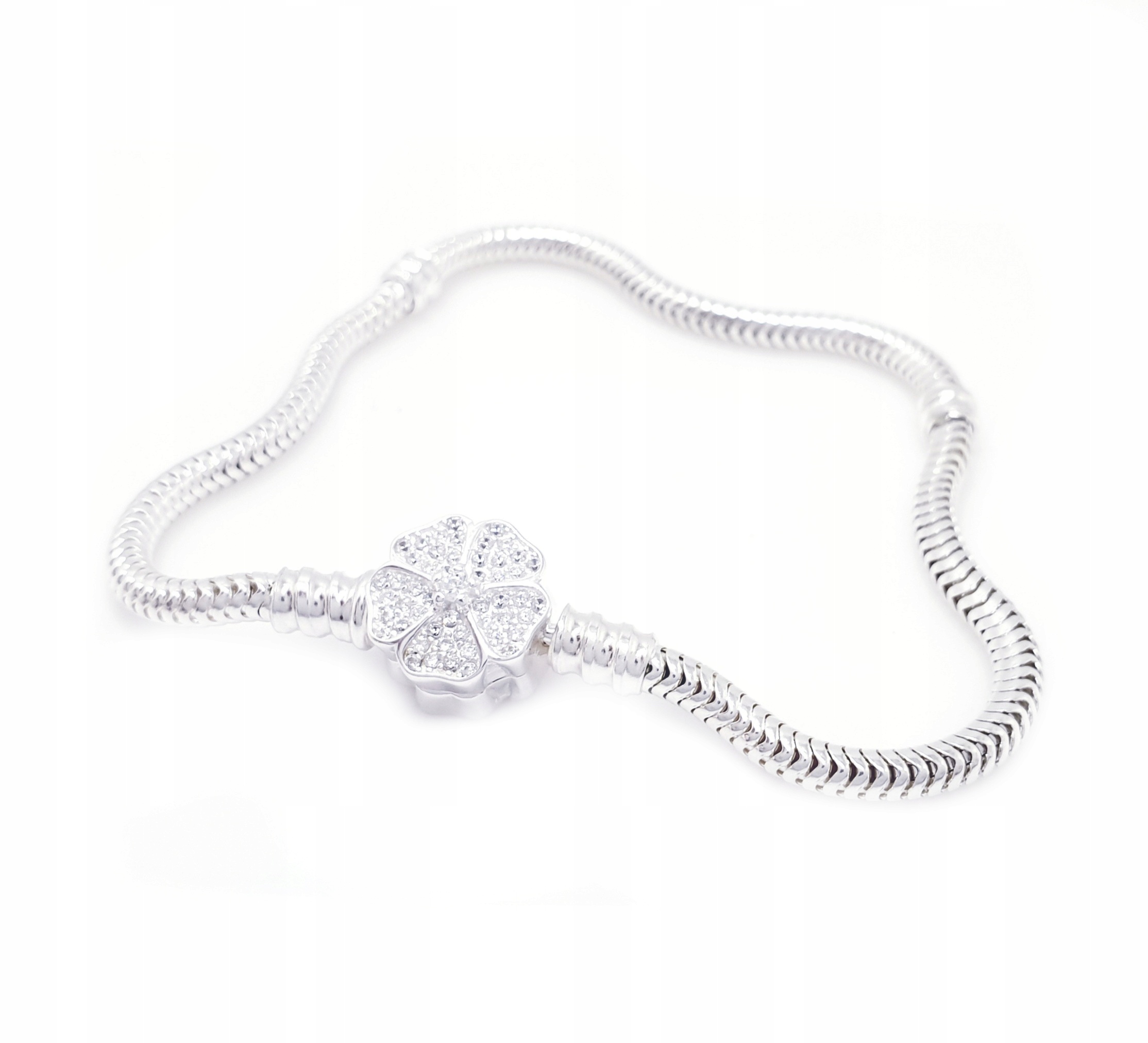 

Bransoletka Srebrna Do Charms Biała Moments 20 cm