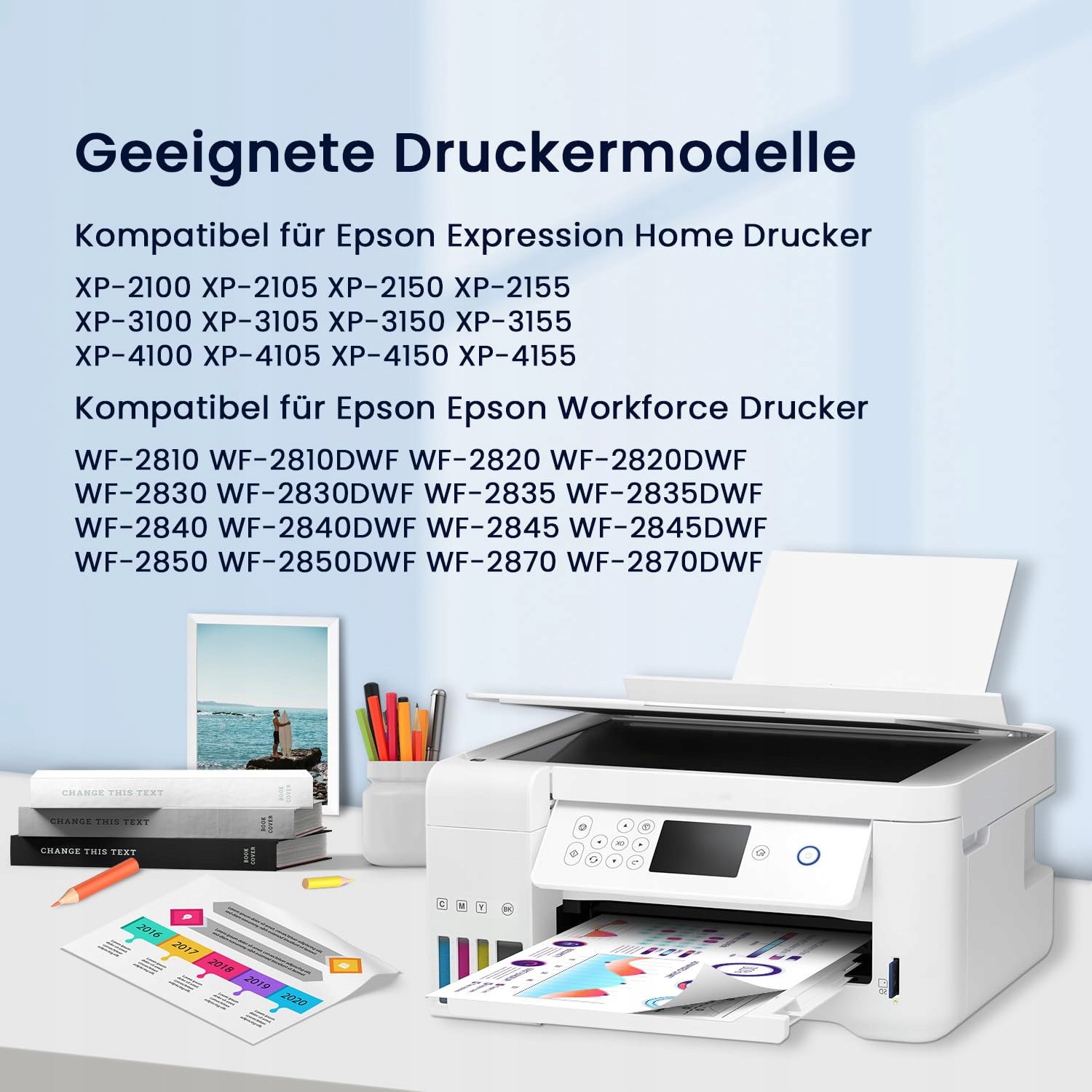 HOOKINK Zestaw Tuszy Kompatybilnych Epson 603XL XP-2100 WF-2810 15 Sztuk — miniatura 2