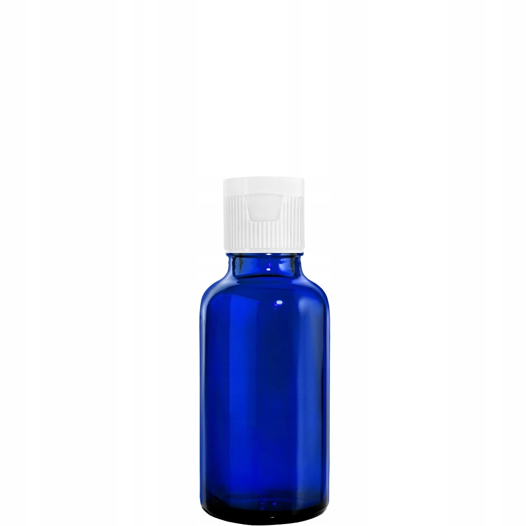 

Butelka 50ML Niebieska Z Nakrętką Flip Top Białą