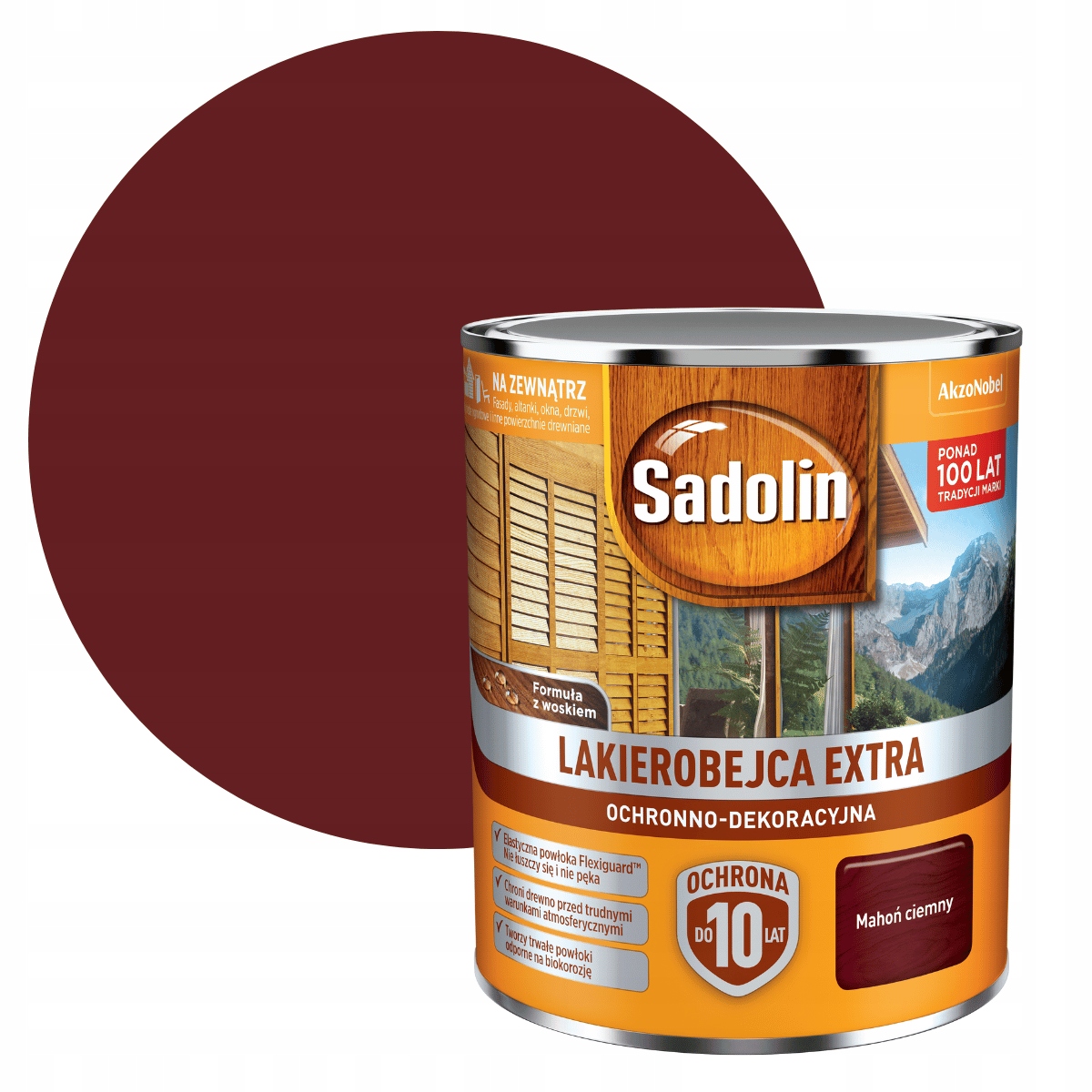 

Sadolin Extra 0,75L Lakierobejca Mahoń Ciemny