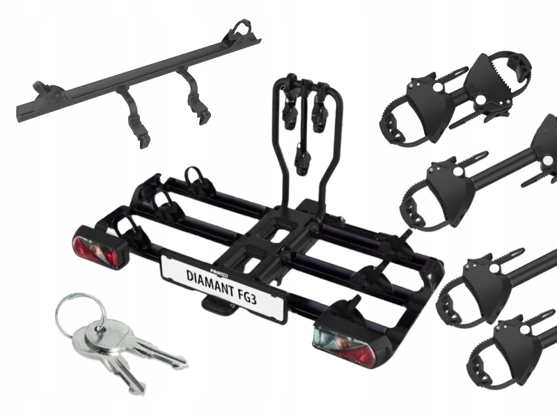 Bagażnik platforma na 4 rowery PROUSER Diamant FG3 | BLACK Limited