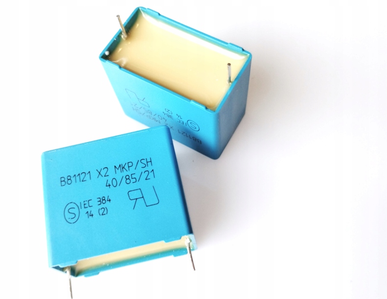 [4szt] Kondensator X2 polipropylenowy Mkp 1uF 250V Ac R=22.5mm S+m