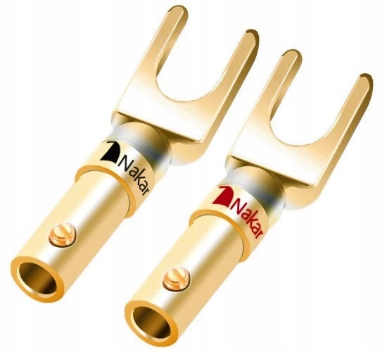 

Wtyki głośnikowe widełkowe Nakamichi Hq Gold 2 szt